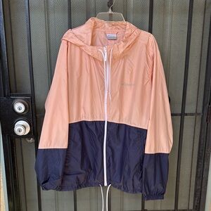 Columbia Peach and Navy Windbreaker